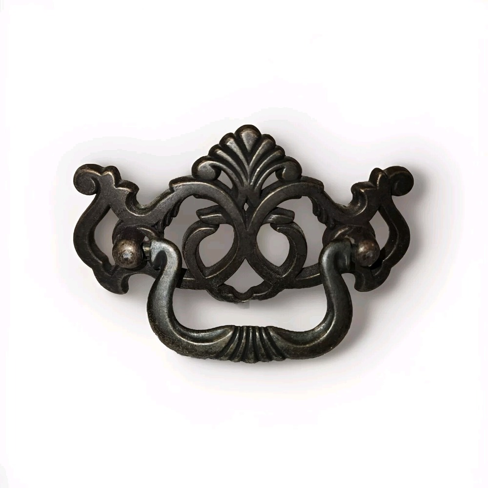 Vintage Style Ornate Bail Pull Handle Antique Bronze Scroll Furniture Hardware